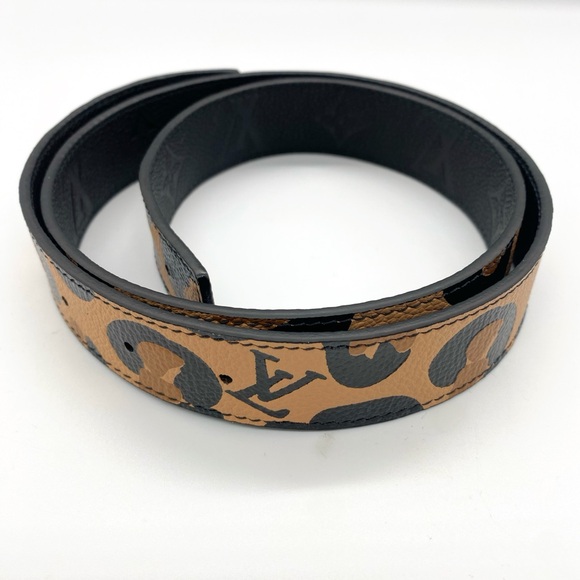 ⭐️LTD⭐️RARE⭐️ Louis Vuitton LV Iconic 30MM Reversible Belt⭐️Wild at Heart Black - Picture 14 of 16